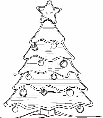 Christmas Tree coloring Pages for best friends