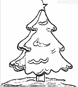Christmas tree Coloring Pages for painting