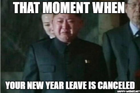 Kim jhong in Happy new year memes