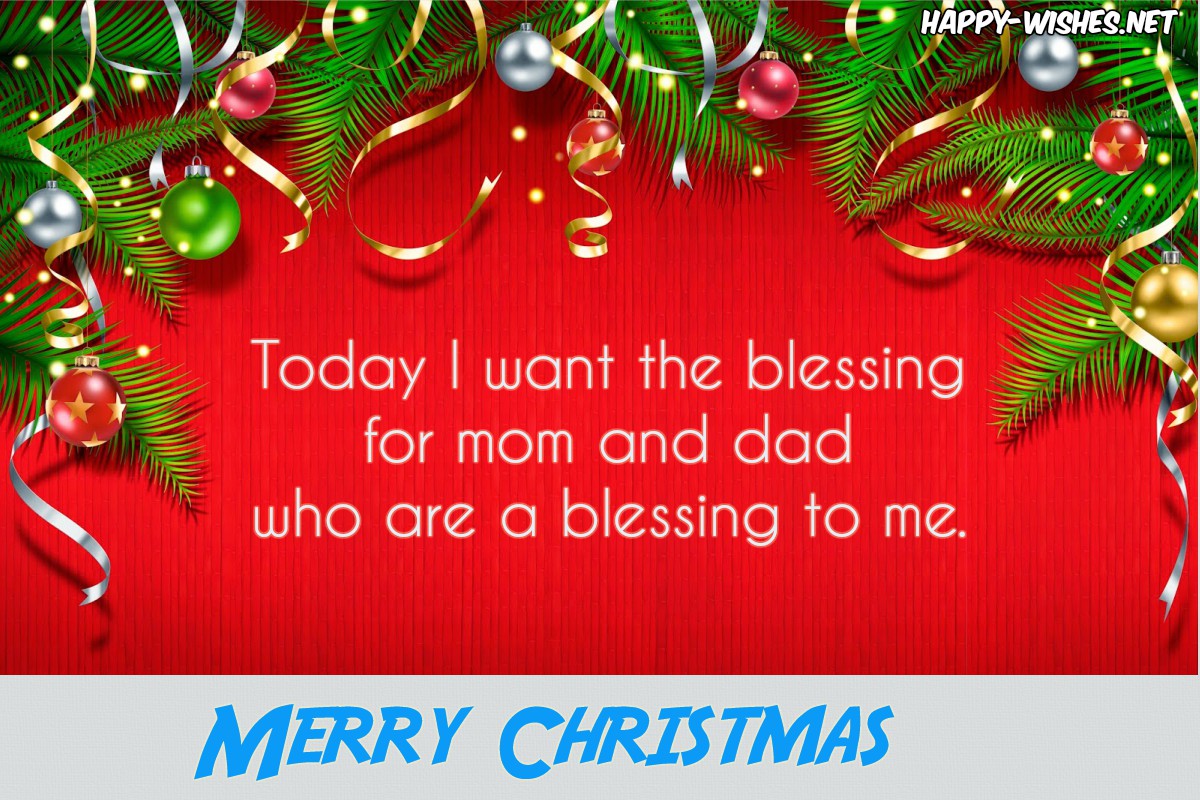 Christmas Wishes For Parents Messages For Mom & DAD