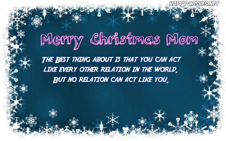 Merry Christmas Wishes For Mom - Quotes & Messages