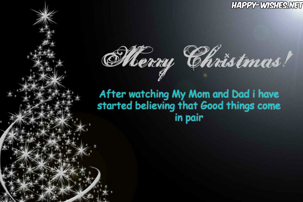 Merry Christmas wishes for Parents