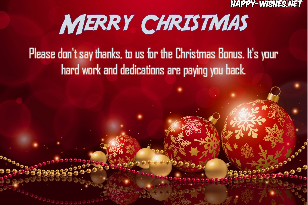 Christmas Thank You Message For Employees