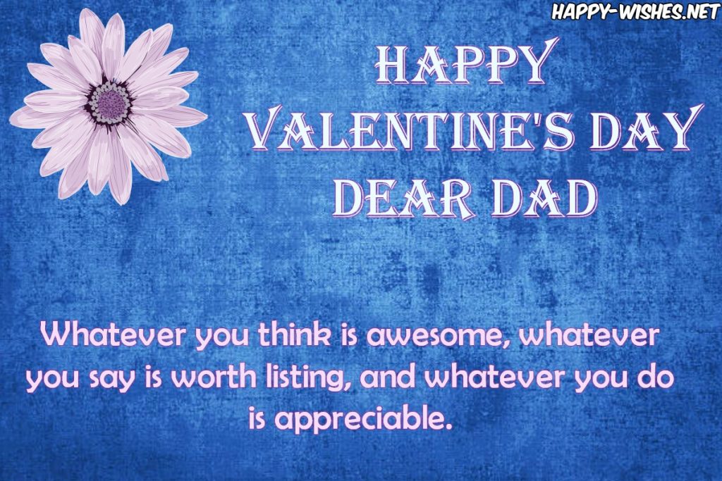 Valentine's Day Wishes for the Dad from Son