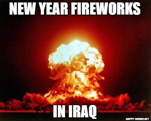 new year fireworks in iraq