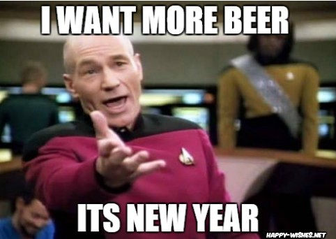 new year memes on beer