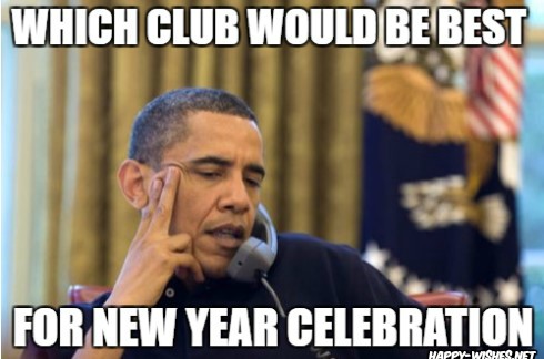 obama asking which new year club should be chosen for new year celebration meme