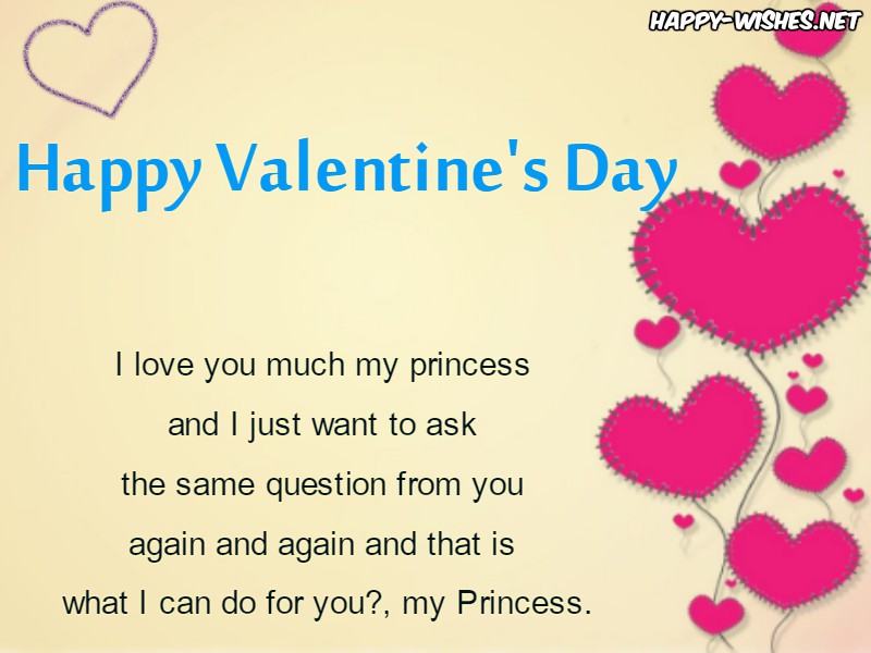 Best Valentine's day wishes for my princess