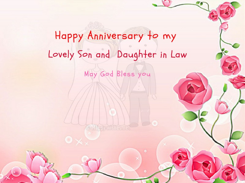 Anniversary Card With Love Daughter And Son-in-Law Anniversary Wishes 