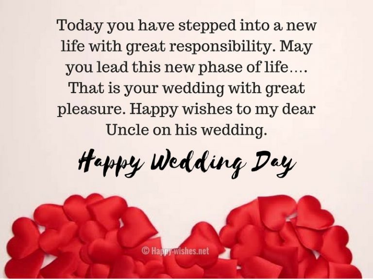 Best Wedding Wishes for Uncle - Marriage Quotes