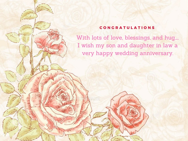  Anniversary  Wishes  For Son  and Daughter  in Law 