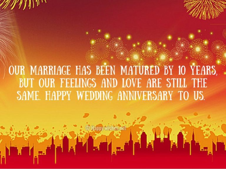 10th Wedding Anniversary Wishes Quotes & Messages