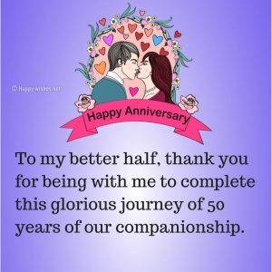 50th Wedding Anniversary Wishes Quotes & Messages