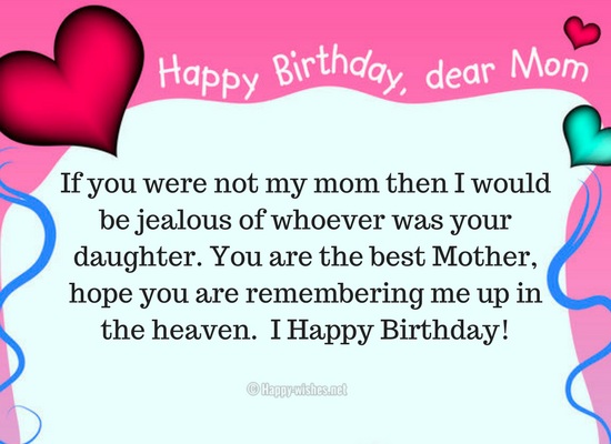 30 Birthday Wishes For Mom In Heaven