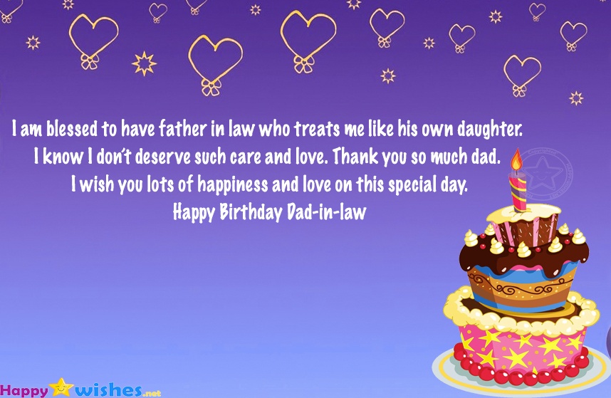 Happy Birthday wishes for father in law from daughter in law quotes