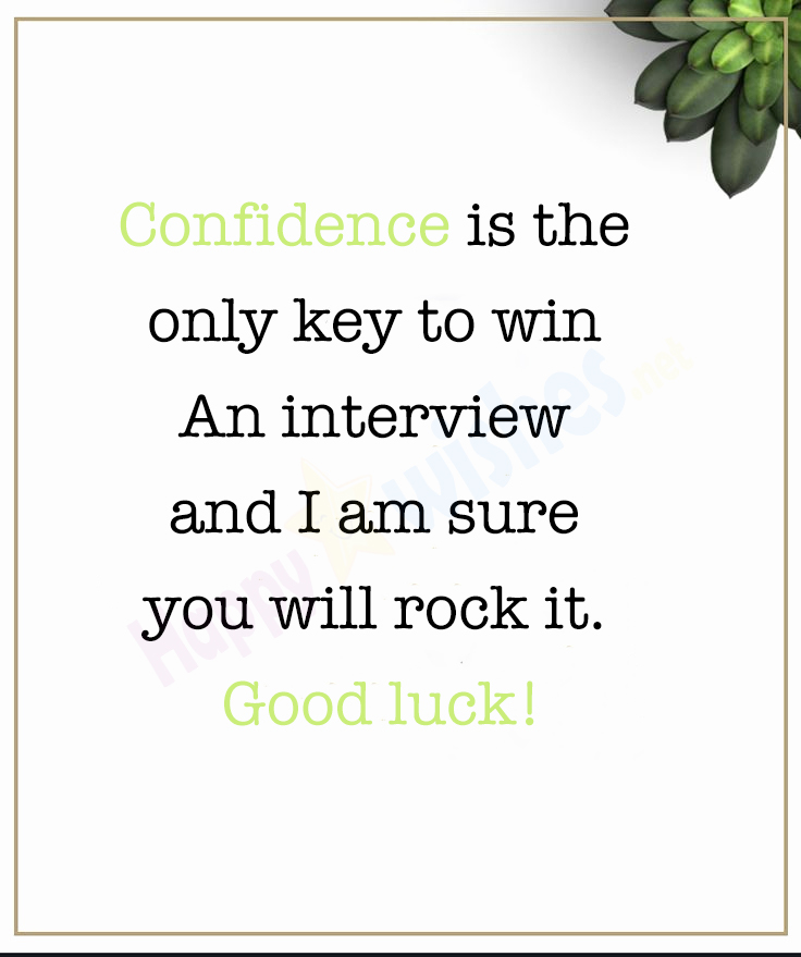 Good Luck Quote for Job Interview