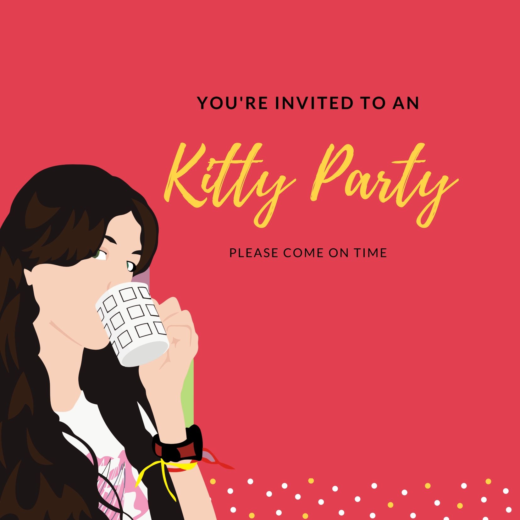 Kitty Party Invitation card sample